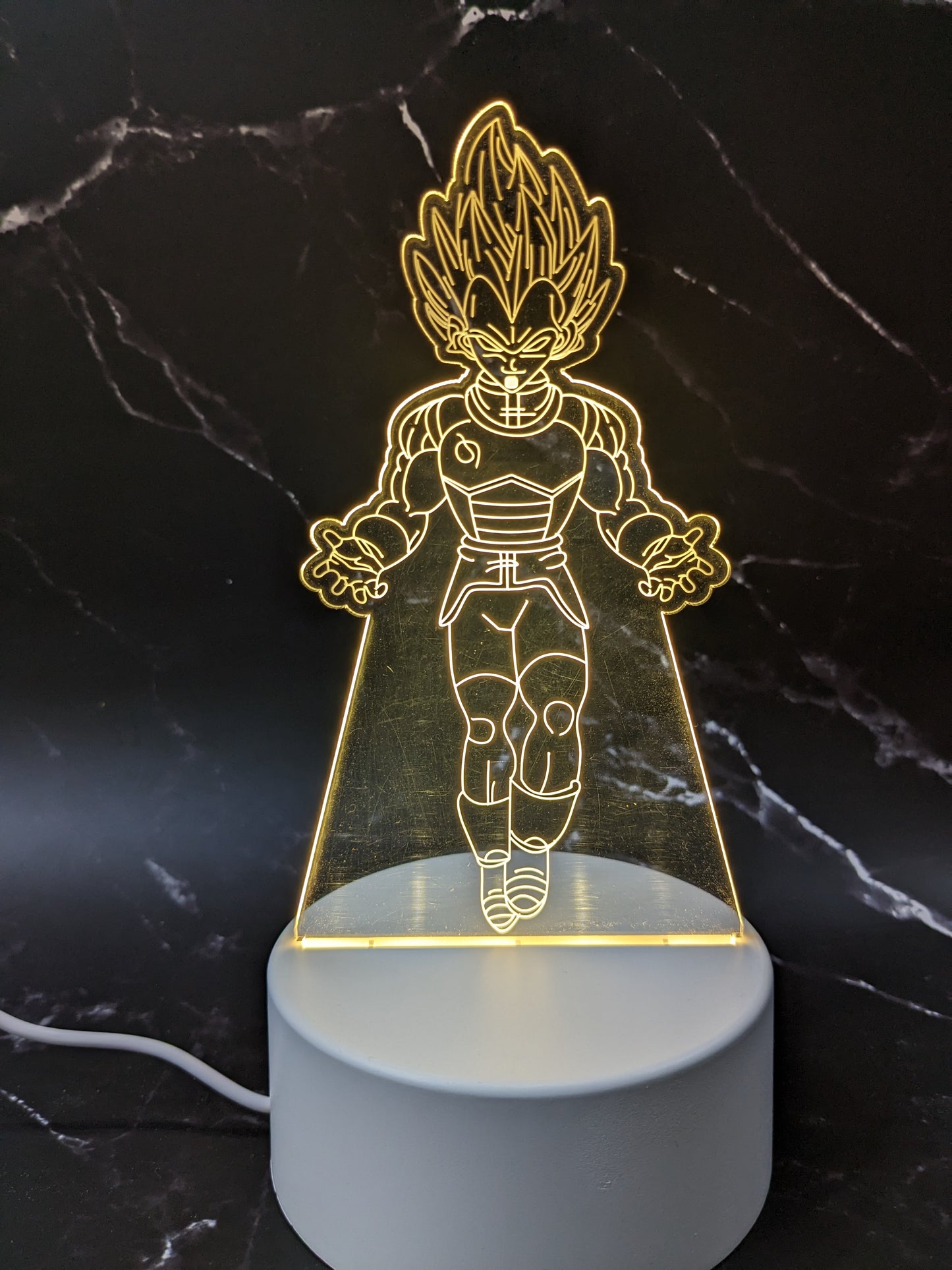 Dragon Ballz (Goku) 3D Acrylic Lamp, Perfect LED Night Light, Home Decoration, Wonderful Gift for Anime Lovers, Night Lamp - (16 cm)
