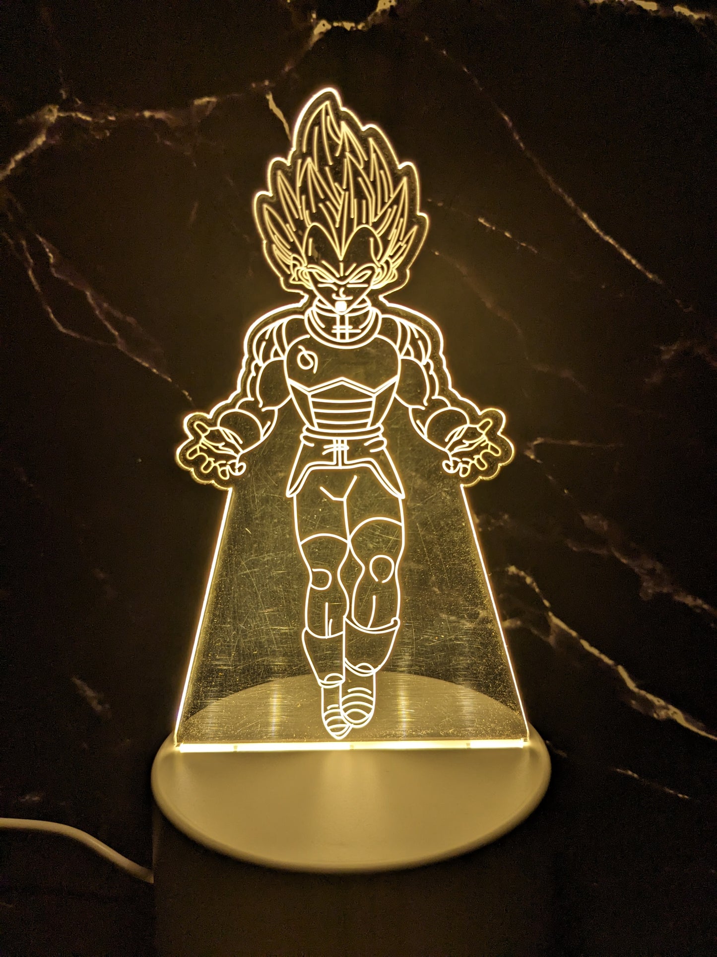 Dragon Ballz (Goku) 3D Acrylic Lamp, Perfect LED Night Light, Home Decoration, Wonderful Gift for Anime Lovers, Night Lamp - (16 cm)