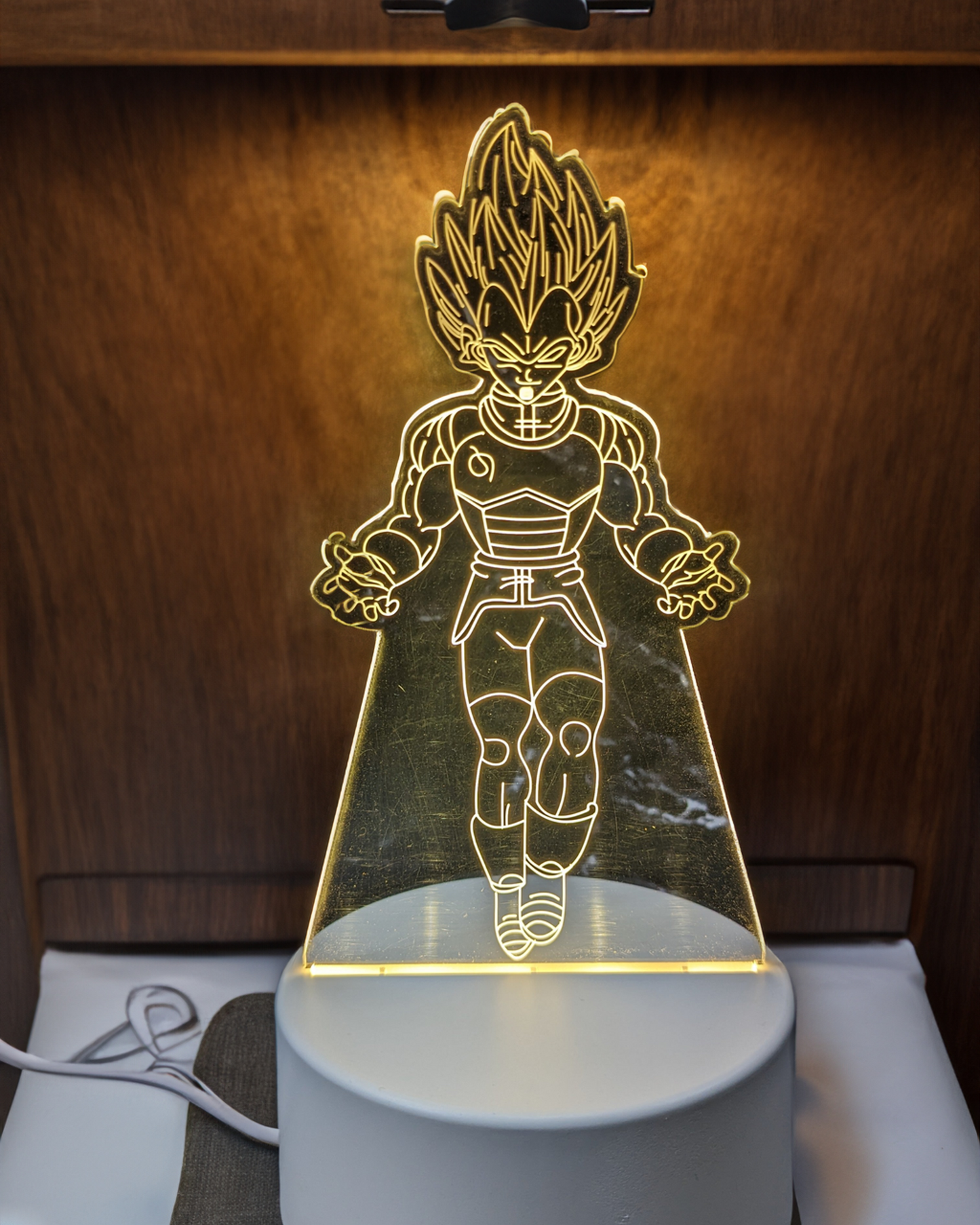 Dragon Ballz (Goku) 3D Acrylic Lamp, Perfect LED Night Light, Home Decoration, Wonderful Gift for Anime Lovers, Night Lamp - (16 cm)