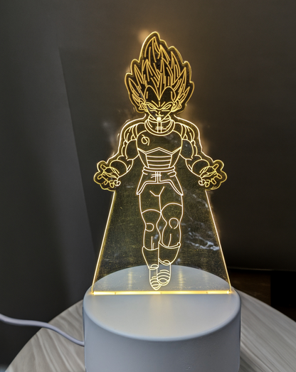 Dragon Ballz (Goku) 3D Acrylic Lamp, Perfect LED Night Light, Home Decoration, Wonderful Gift for Anime Lovers, Night Lamp - (16 cm)