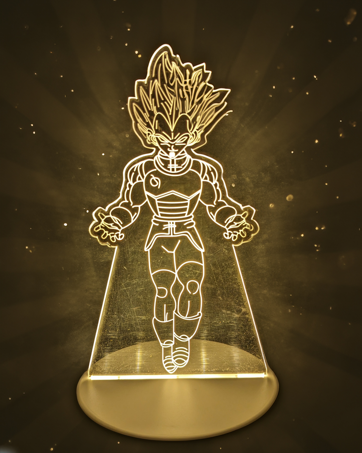 Dragon Ballz (Goku) 3D Acrylic Lamp, Perfect LED Night Light, Home Decoration, Wonderful Gift for Anime Lovers, Night Lamp - (16 cm)