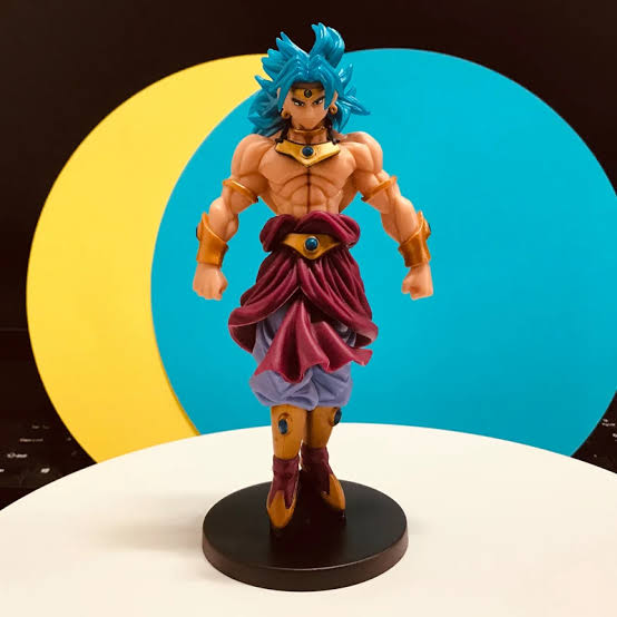 18 cm Dragon Ball Z Super Saiyan Broly Action Figure - Blue Hair, Premium PVC Anime Collectible, Decorative Statue, Best Gift for DBZ Fans