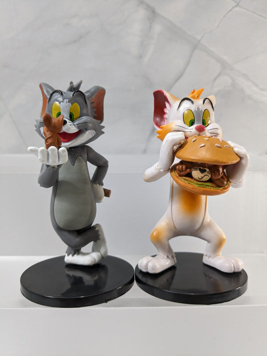 Tom & Jerry Toy Figures, Cartoon Collectibles, Classic Cat & Mouse, Best Gift for Cartoon Lovers - 2 Figures Set (10 cm)