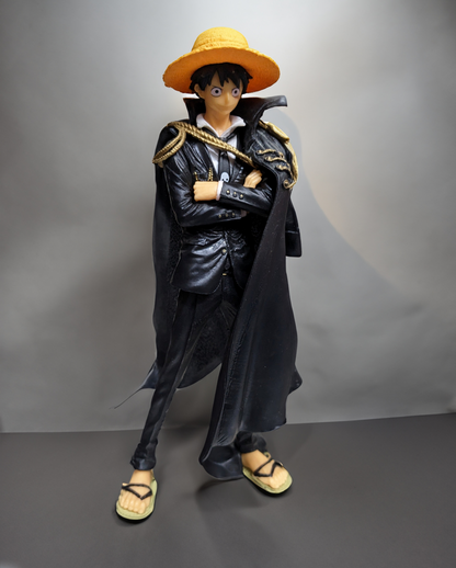 22 cm One Piece Luffy, King of the Pirates, Black Clothes PVC Figure, Premium Anime Collectibles