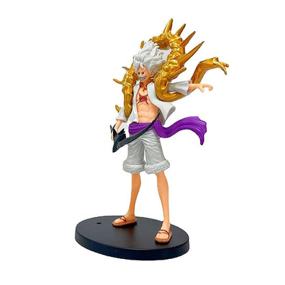 21 cm One Piece Anime, Luffy Gear 5 Action Figure, for Car Dashboard, Decoration, Office Desk & Study Table, Best Gift for Luffy Fans