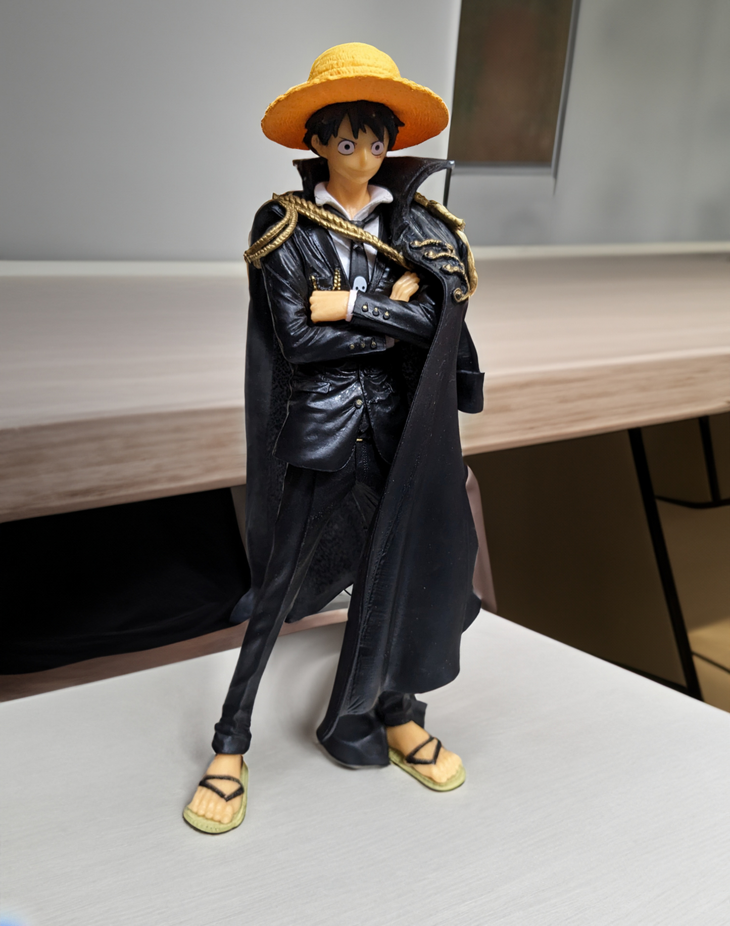 22 cm One Piece Luffy, King of the Pirates, Black Clothes PVC Figure, Premium Anime Collectibles