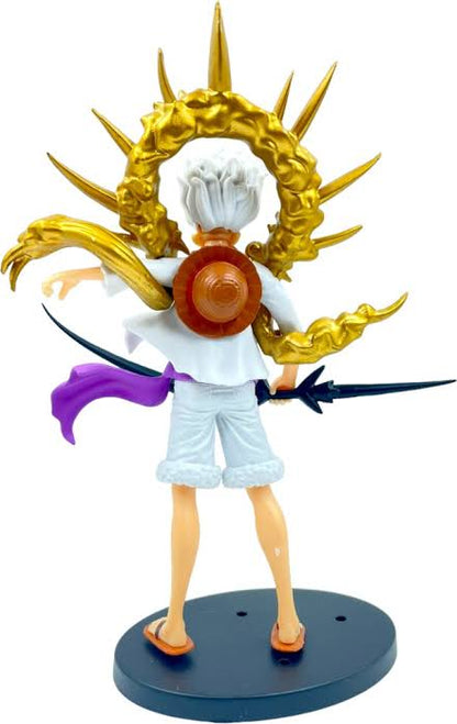 21 cm One Piece Anime, Luffy Gear 5 Action Figure, for Car Dashboard, Decoration, Office Desk & Study Table, Best Gift for Luffy Fans