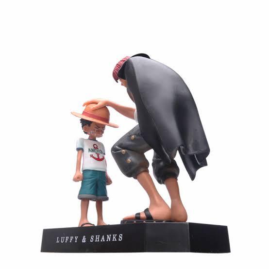 18cm One Piece LUFFY and SHANKS Anime Action Figure Toys 