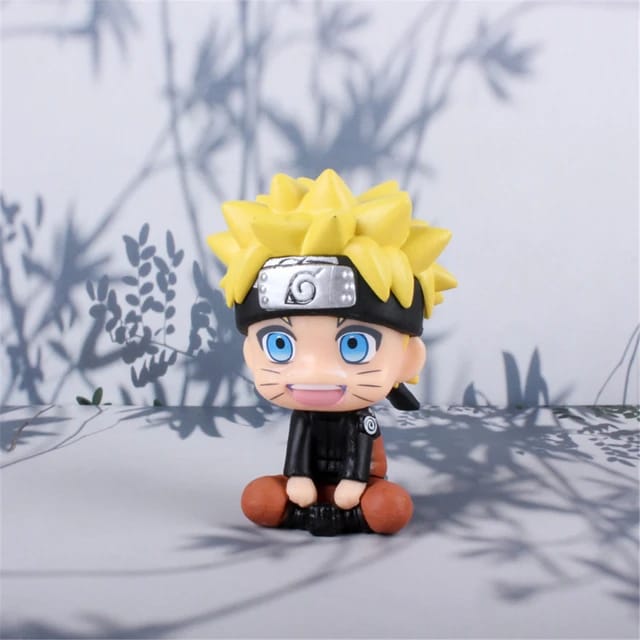 Cute Sitting Naruto Anime Figure, Premium Action Figure Collectibles, Naruto PVC Statues, Desk Ornament, for Anime Lovers - 10 cm