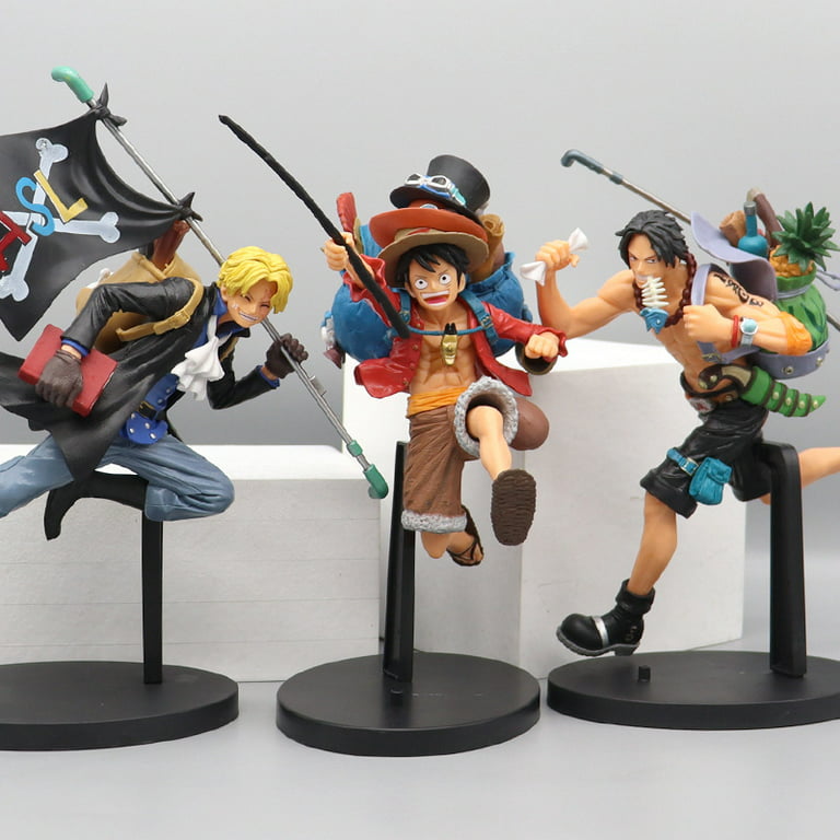 One Piece Three Brothers (Set of 3), 18 to 20 cm, Monkey D' Luffy, Portgas D. Ace & Sabo Action Figure, Best Gift for Anime Lovers