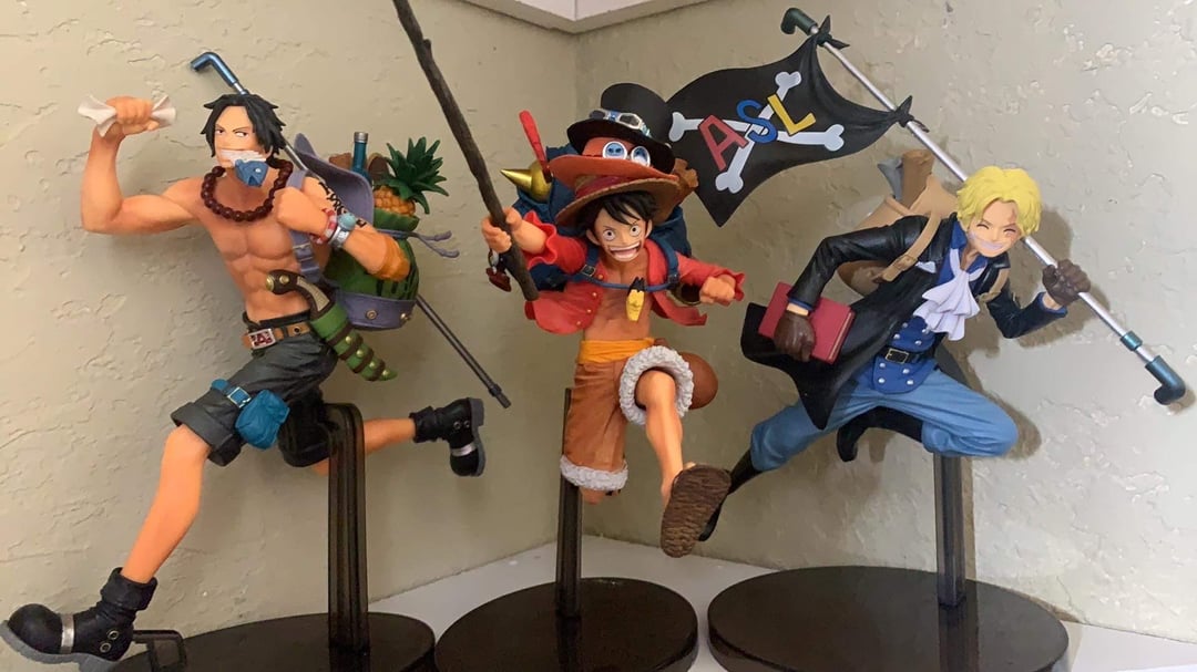 One Piece Three Brothers (Set of 3), 18 to 20 cm, Monkey D' Luffy, Portgas D. Ace & Sabo Action Figure, Best Gift for Anime Lovers