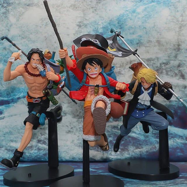 One Piece Three Brothers (Set of 3), 18 to 20 cm, Monkey D' Luffy, Portgas D. Ace & Sabo Action Figure, Best Gift for Anime Lovers