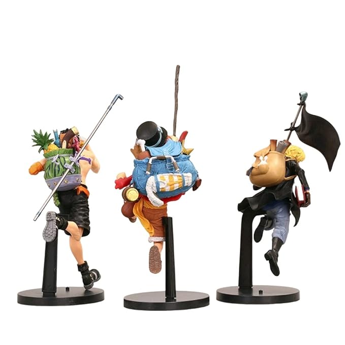 One Piece Three Brothers (Set of 3), 18 to 20 cm, Monkey D' Luffy, Portgas D. Ace & Sabo Action Figure, Best Gift for Anime Lovers