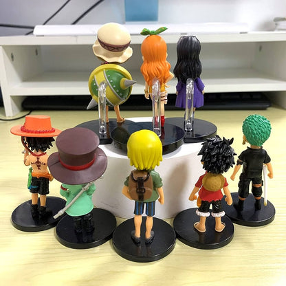 ONE PIECE Set of 8 Action Figures, 7-8 cm PVC Anime Collectibles, Best Gift For Anime Lovers, Home /Cake /Office Desk & Study Table Decoration