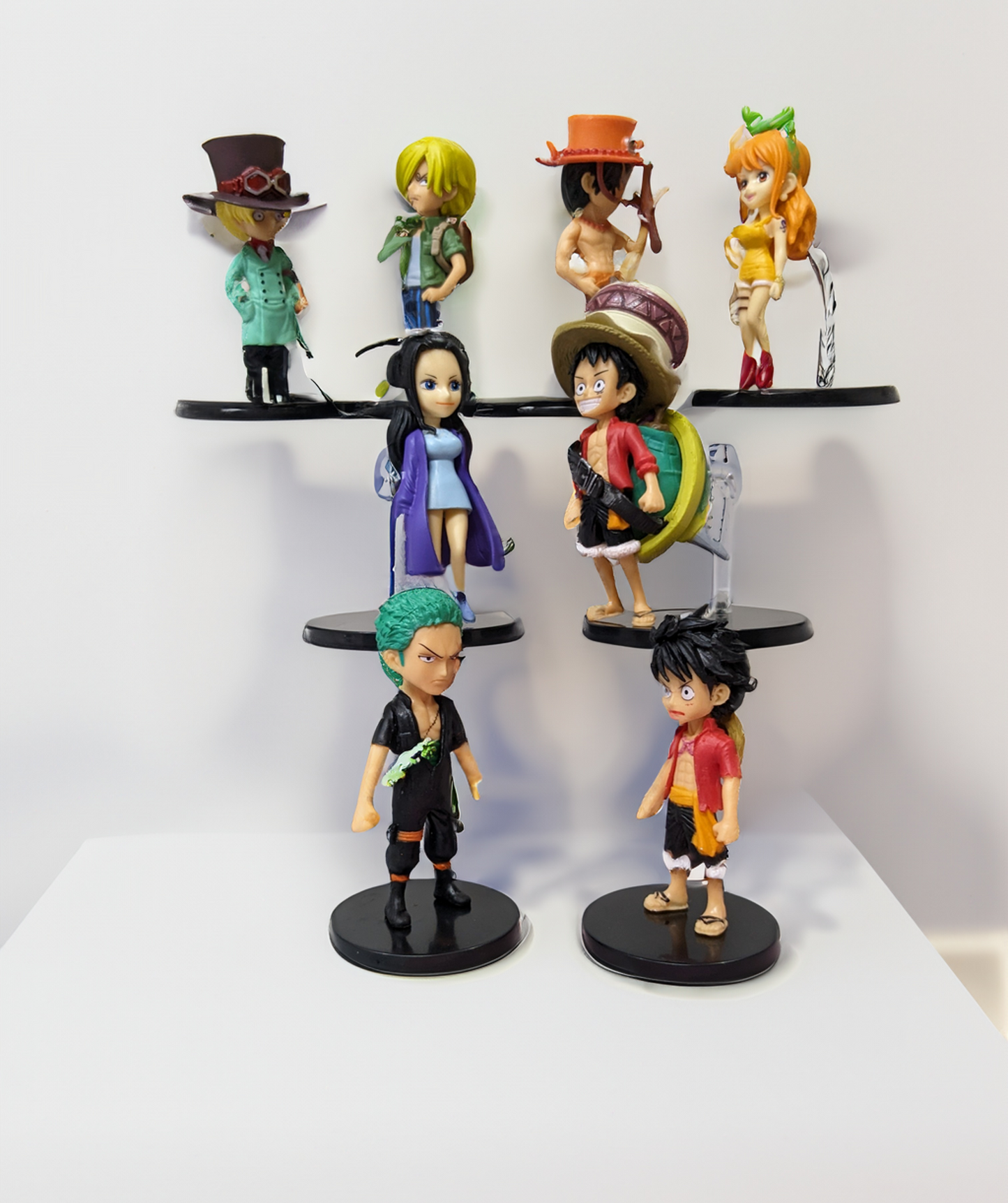 ONE PIECE Set of 8 Action Figures, 7-8 cm PVC Anime Collectibles, Best Gift For Anime Lovers, Home /Cake /Office Desk & Study Table Decoration