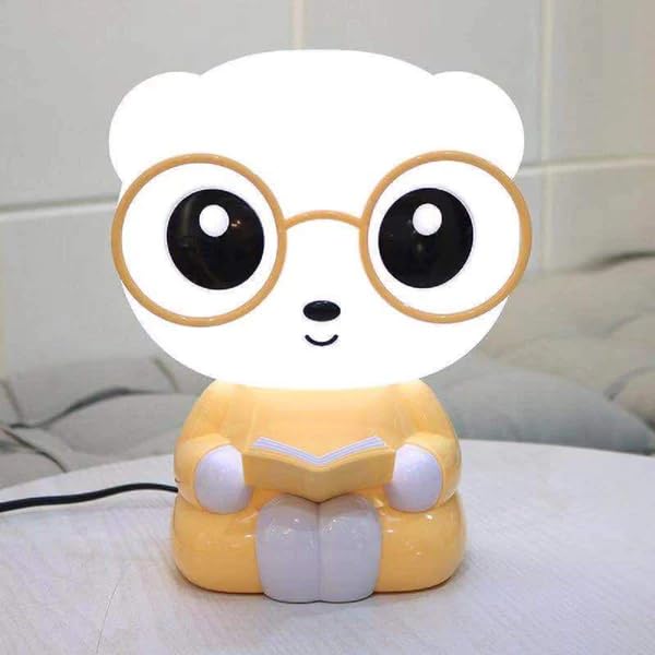 Cute Panda LED Night Lamp, Table / Desk Lamp, Soft White Light, Energy Saving, Bedroom Decoration Lamp, Perfect Gift for Kids (yellow or pink)