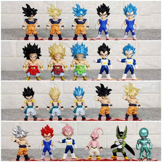 Dragon Ball Z Mini Action Figures (5 to 6.5cm / 21 pcs), PVC Anime Collectibles, Car Dashboard & Cake Decor, Ideal Gift for DBZ Fans