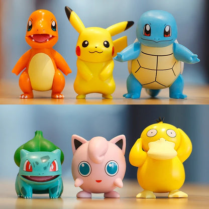 Pokemon Toy Set, Pokemon Collectibles, Pikachu Cartoon Figure, Unique Toy - 6 pcs/Set