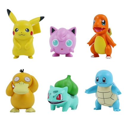 Pokemon Toy Set, Pokemon Collectibles, Pikachu Cartoon Figure, Unique Toy - 6 pcs/Set