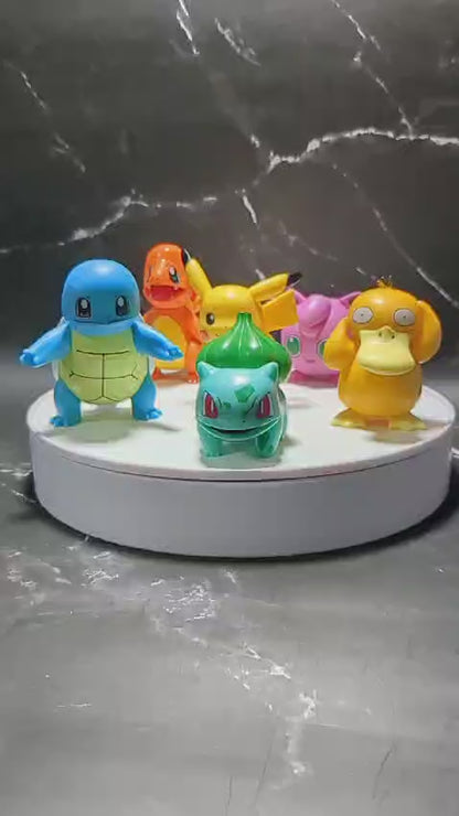 Pokemon Toy Set, Pokemon Collectibles, Pikachu Cartoon Figure, Unique Toy - 6 pcs/Set