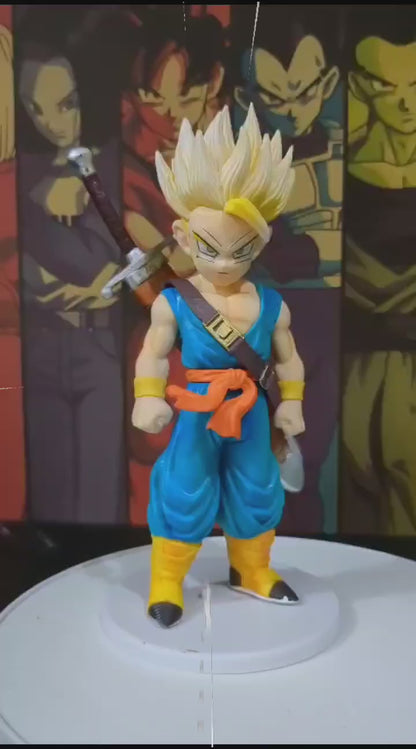 Dragon BallZ Anime Super Saiyan Kids, 19 cm Trunks Son Goten (carrying Sword), PVC Action Figure, Best Gift & Collectible for Children