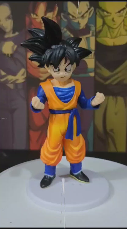 Dragon BallZ Anime, 18 cm Super Saiyan Son Goku (Black Hair), PVC Childhood Action Figure, Best Gift & Collectibles for DBZ Fans