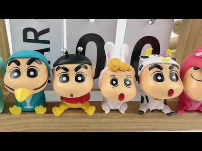 ShinChan Toy Figures - 6 pcs, Naughty Cute Cartoons, Fun Time Playset, Unbelievable likeness, Multicolor