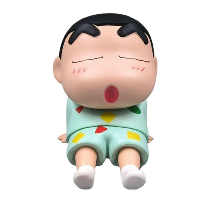 11 cm ShinChan Anime Figure in Sitting Pose, Phone Holder, Cartoon Toy, PVC Action Figure, Best Gift for ShinChan Fans