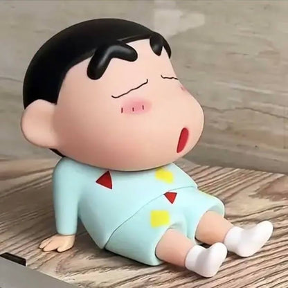 11 cm ShinChan Anime Figure in Sitting Pose, Phone Holder, Cartoon Toy, PVC Action Figure, Best Gift for ShinChan Fans