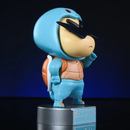 15 cm Crayon Shinchan Cosplay Squirtle, Premium Quality Anime Collectible Figure, For Pikachu & Shinchan Fans, Best Gift for Anime Lovers