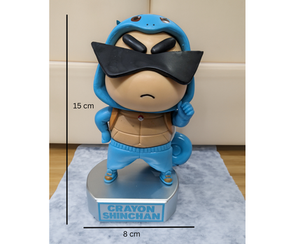 15 cm Crayon Shinchan Cosplay Squirtle, Premium Quality Anime Collectible Figure, For Pikachu & Shinchan Fans, Best Gift for Anime Lovers