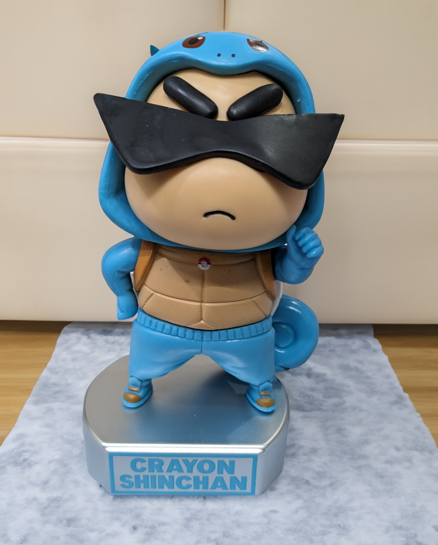 15 cm Crayon Shinchan Cosplay Squirtle, Premium Quality Anime Collectible Figure, For Pikachu & Shinchan Fans, Best Gift for Anime Lovers