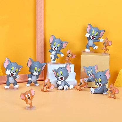 Tom & Jerry Toy Figures, Cartoon Collectibles, A Collection of Fun & Durability, Best Gift for Cartoon Lovers - Set of 6 (12 Pieces)