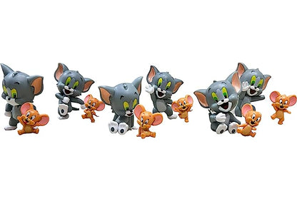 Tom & Jerry Toy Figures, Cartoon Collectibles, A Collection of Fun & Durability, Best Gift for Cartoon Lovers - Set of 6 (12 Pieces)