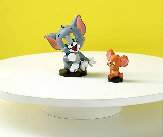 Tom & Jerry Toy Figures, Cartoon Collectibles, A Collection of Fun & Durability, Best Gift for Cartoon Lovers - Set of 6 (12 Pieces)