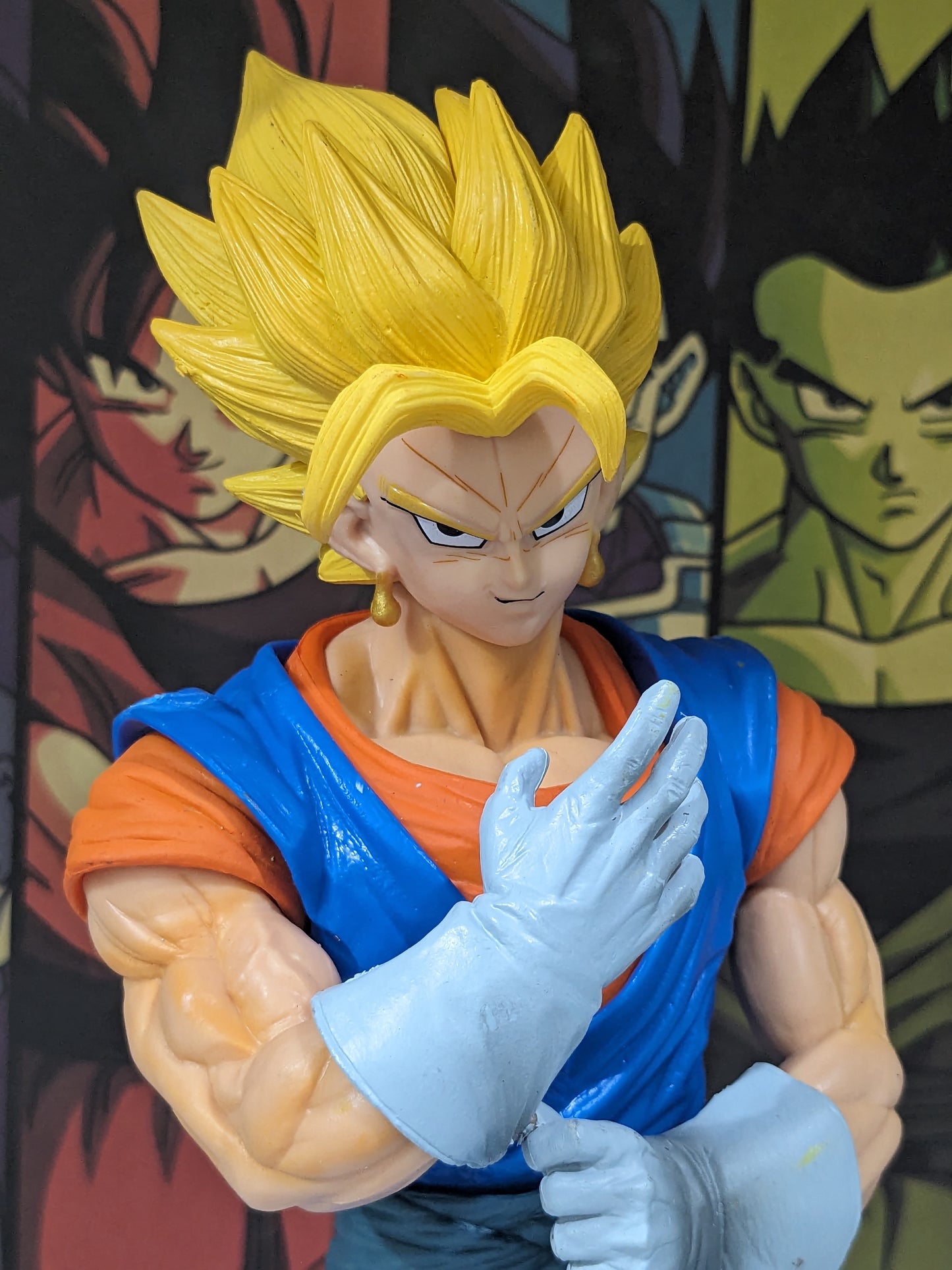 Dragon BallZ Super SSJ Vegito Gogeta (Yellow Hair), 32 cm Height Giant Action Figure, PVC Anime Collectible, Wonderful Gift for DBZ Fans