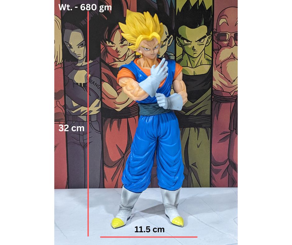 Dragon BallZ Super SSJ Vegito Gogeta (Yellow Hair), 32 cm Height Giant Action Figure, PVC Anime Collectible, Wonderful Gift for DBZ Fans